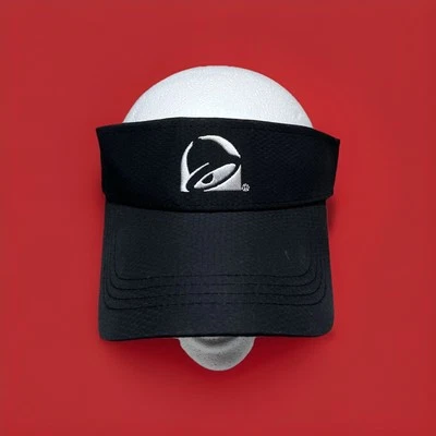New Taco Bell Visor Hat - Black w/ Embroidered TB Logo - Image 1 of 4