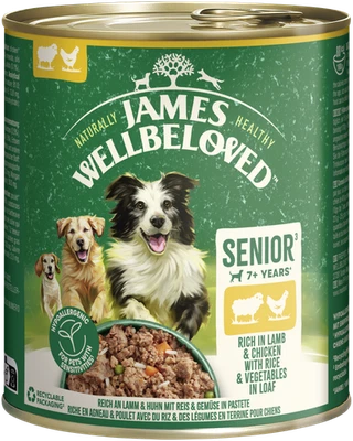 JAMES WELLBELOVED™ Hund Dose Senior Lamm & Huhn Pastete 800g Hundefutter Nass - Bild 1 von 4