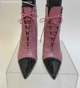 Via Spiga Women's Pink & Black Heel Boots - Size 9 - Picture 1 of 9
