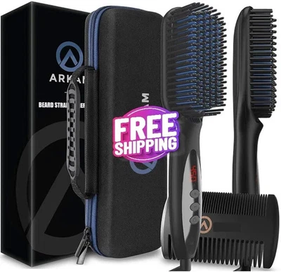 Plancha de barba para hombres: kit de cepillo para barba con calefacción de prim - Image 1 of 4