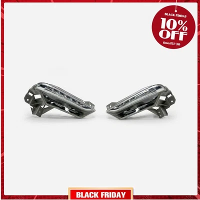 2PCS ABS Daytime Running Light Only Fit For Nissan 370Z NISM Style Front Bumper - Image 1 of 4