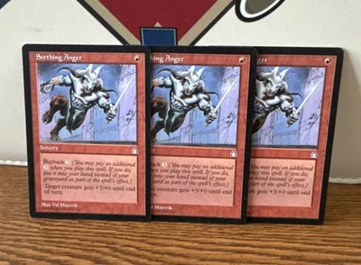 MTG Seething Anger Stronghold Regular Common X3 1998 - Image 1 of 3
