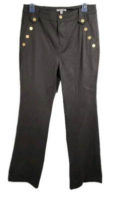 Nic+Zoe 女式 8 码深橄榄绿色 Demi Sailor Plaza 直筒礼服裤子 — 第 1/4 张图片