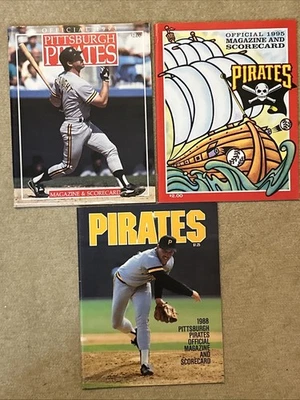 Pittsburgh Pirates Baseball Magazine & Scorecard Program 1988 1993 1995 Lot Of 3 - Image 1 of 4
