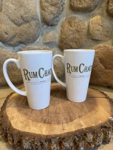 RUM CHATA 2ER SET GROSSE KAFFEETASSEN 14 Unzen TASSE WARM KALT RETRO BAR ABENDESSEN GLASWAREN - Bild 1 von 9