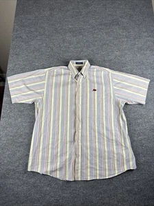 Camisa de vestir polo a cuadros XL Perlis para hombre cangrejo manga corta NOLA Mardi Gras - Imagen 1 de 7