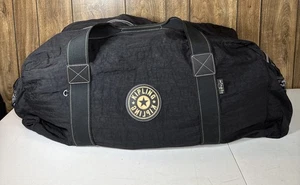 Vintage Kipling Extra Large Overnight Expandable Duffel Black Luggage 30x16x12 - Picture 1 of 14