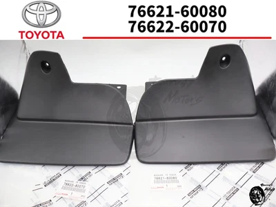 Toyota Genuine Land Cruiser Front Mud Guards Flaps OEM 76621-60080 76622-60070 - Image 1 of 4