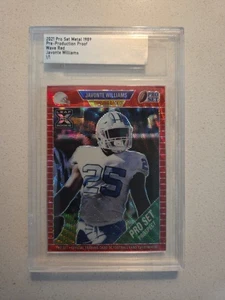 Javonte Williams 2021 Leaf Pro Set Metal Proof  1/1 Wave Red - Picture 1 of 4