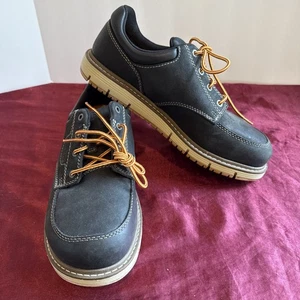 Men’s Keen Utility San Jose Oxford Safety-Toe Black Leather Work Shoes 8D - Picture 1 of 18