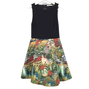 Alice Olivia Sleeveless Floral Print Dress Black XS Used - Picture 1 of 4