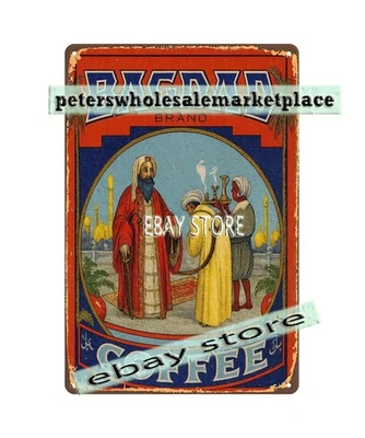 Bagdad Brand Coffee rustic kitchen coffee plaque tin sign - Image 1 of 4