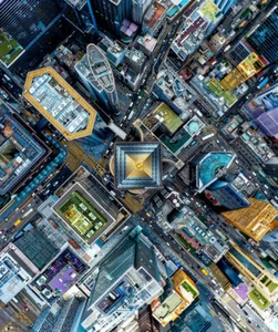 CITY SLICKER BY STUDIOe URBAN CITY AERIAL VIEW DOWNTOWN FABRIC PANEL 36"X44" - Picture 1 of 1