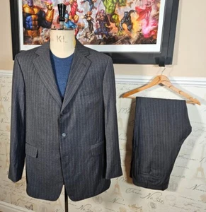 Austin Reed Anzug Herren 44 L Nadelstreifen E Thomas Wolle England - Hose 34x34 - Bild 1 von 20