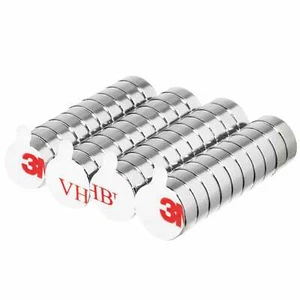 3/8 x 1/8 Zoll starke Neodym Scheibenmagnete N52 mit Klebstoff (40er-Pack) - Bild 1 von 2