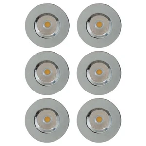 6x LED Einbaustrahler Feuerschutz Chrom IP65 4,7W 320lm außen warmweiß >UVP 191€ - Bild 1 von 5