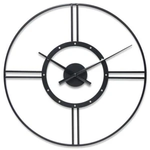 Infinity Instruments Wall Clock Black 24 in. Round Metal Frame Floating Dial - Picture 1 of 5