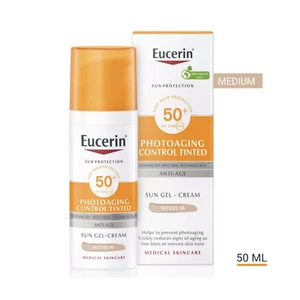 Eucerin Protección Solar Control Fotoenvejecimiento Tintado Medio Gel-Crema FPS50+ 50 ml - Imagen 1 de 1