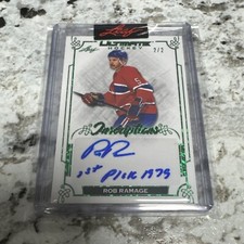 2023 Leaf Ultimate Rob Ramage Inscriptions Auto SSP /2 #1 Pick