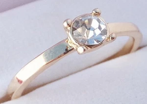 14K GOLD EP .50CT DIAMOND SIMULATED SOLITAIRE RING size 6-8 u choose - Picture 1 of 3