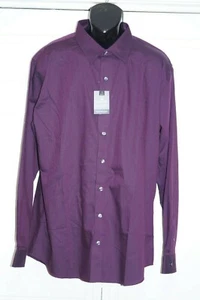 Van Heusen Men's Long Sleeve Shirt 2XL 19-19.5 Slim Fit Easy Care PURPLE $65 NWT - Picture 1 of 5