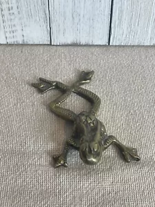 Made In England Vintage brass Toad Frog Animal - Picture 1 of 7