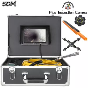 50M 7 "512HZ Localizzatore di tubi IP68 HD Monitor Telecamera per l'ispezione di tubi fognari - Foto 1 di 18
