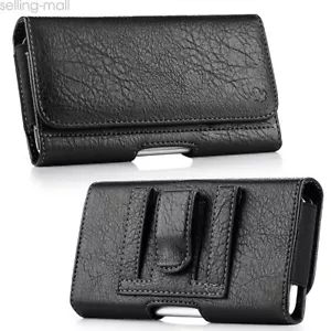 Cell Phones Horizontal Carrying Leather Pouch Case Cover With Belt Clip Holster - Picture 1 of 27
