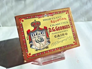 1920-30s EMPTY Egyptian Cigarettes Box Packet D.D. GEORGES - AMEN RA - Picture 1 of 3