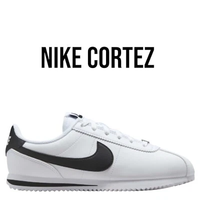 Nike Cortez black/white Sneaker Shoe Size 6Y / Fits Women 7.5  DM0950 - Image 1 of 4