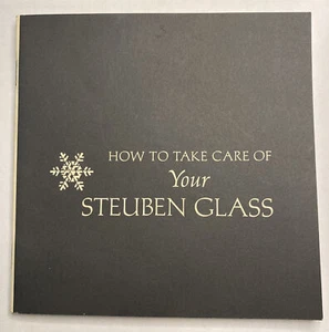 Vintage 1971 Corning Booklet How To Take Care Of Your Steuben Glass Illustrated - Picture 1 of 12