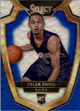 2014-15 Select Prizms Blue and Silver Suns Basketball Card #198 Tyler Ennis PRE