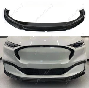 For Ford Mustang Mach-E 2021-2024 Glossy Black Front Bumper Spoiler Lip Cover 3X - Picture 1 of 4