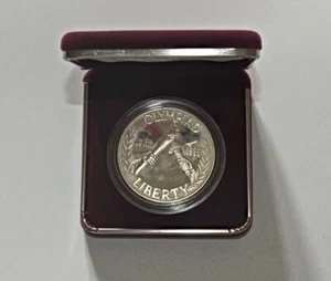 1988-D Mint Olympic Silver Dollar US Mint Commemorative 90% Coin Original Case - Picture 1 of 4