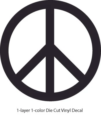 ORACAL 651 2" - 24" Peace Sign Die Cut Vinyl Decal Sticker - Made in USA Same Day Shipping