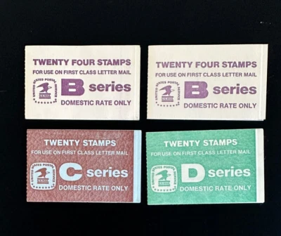 US SC BK 136 (2), BK141, BK143 "B” , “C”, & “D” Series Eagle Stamps - Image 1 of 3