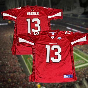 Kurt Warner #13 Arizona Cardinals NFL Football Super Bowl Reebok Jersey XL VTG - Picture 1 of 8