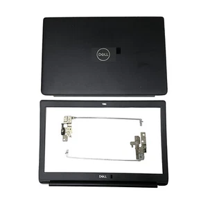 New Black Back Cover+Bezel Hinges For Dell Latitude 3500 E3500 Top 00C7J2 0KPH5P - Picture 1 of 11