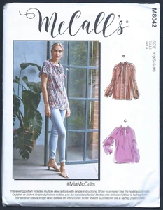 NEW/UNCUT M8042 McCall's Pattern Misses Tops 3 Variations (Sizes XS-MD) - Picture 1 of 2