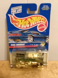 Collettore Hot Wheels 1997 #850 RAIL RODDER Grigio Oro Motore/Driver Malesia - Foto 1 di 1