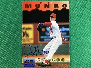 1995 Signature Rookies Previews Signatures #25 Peter Munro 5645/6000 Medias Rojas - Imagen 1 de 1