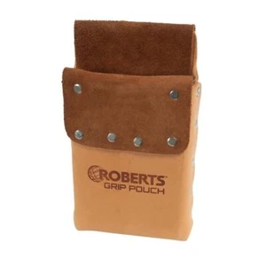 Deluxe Leather Grip Carpet Knife And Tool Pouch Double Storage Roberts NEW - Picture 1 of 8