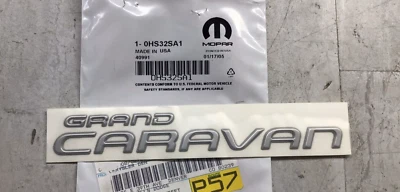 Placa de identificação emblema Mopar HS32SA1 1996-2000 Dodge Grand Caravan fabricante de equipamento original - Imagem 1 de 2