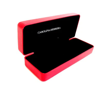 CAROLINA HERRERA Red Clam Shell Hard Eyeglass Case - Image 1 of 4