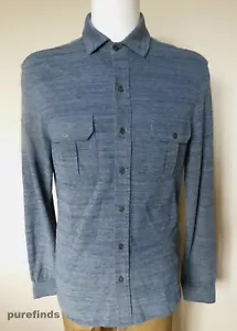 ORLEBAR BROWN LINSEL SHIRT SIZE L COLOUR TRUE BLUE MELANGE NWT - Picture 1 of 7