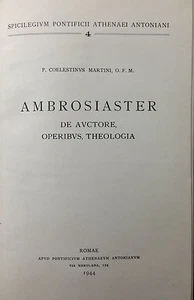 AMBROSIASTER DE AVCTORE, OPERIBVS, THEOLOGIA - Imagen 1 de 1