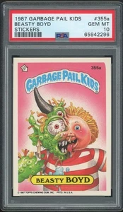 1987 Topps Garbage Pail Kids 9th Series #355a Beasty Boyd PSA 10 GEM MINT Os9 - Picture 1 of 2