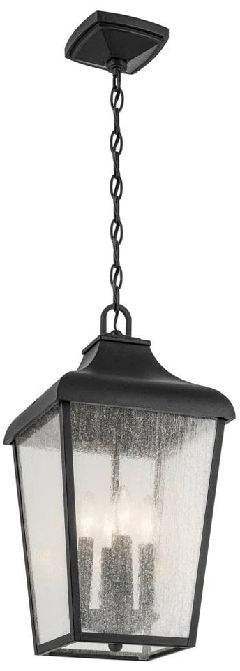 Forestdale 19 3/4 英寸高黑色 4 灯户外悬挂灯 — 第 1/1 张图片