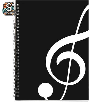Cuaderno manuscrito musical profesional - 100 páginas, 10,24" x 7,5", encuadernado en espiral Foto 1 de 4