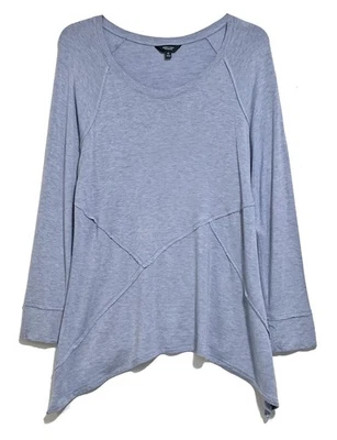 Top túnica suéter extra largo azul jaspeado claro Vera Wang, talla XL Foto 1 de 4